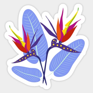 Soft tropical flowers Sticker